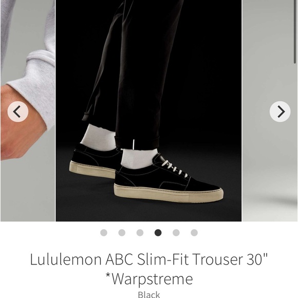 Lululemon ABC Slim Fit Trouser Warpstreme Black Men’s Size 30x27 - Picture 4 of 14